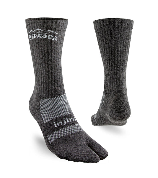 Bedrock Crew Performance Split-Toe Socks (Granite Gray)