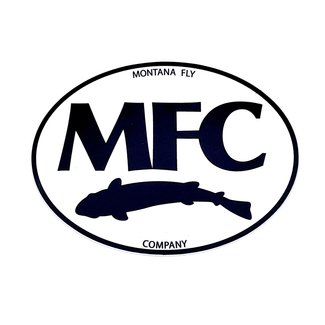 MFC Logo Sticker- Black & White Oval – Blackfoot River Outfitters