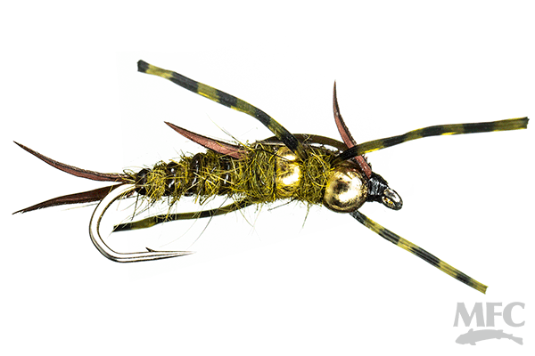 MFC Speckled Double Bead Stone- Olive