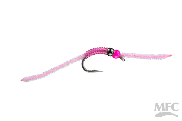 MFC Jake's Double Bead Rib Worm- Hot Pink