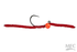 MFC Jig San Juan Worm- Red (Hot Orange Bead)