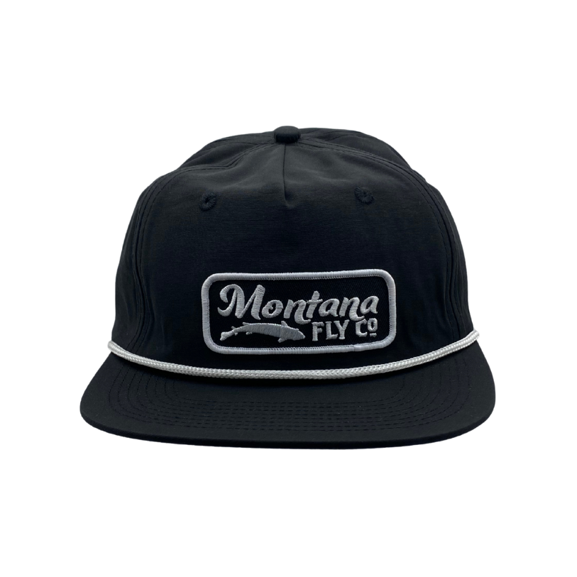 MFC Flatbill Snapback - Retro Fish Logo Black/White