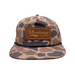 MFC Flatbill Snapback - Trout Camo Tan Retro Leather Logo