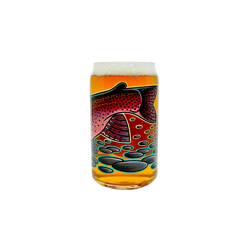 Casey Underwood Rainbow Trout Beer Glass