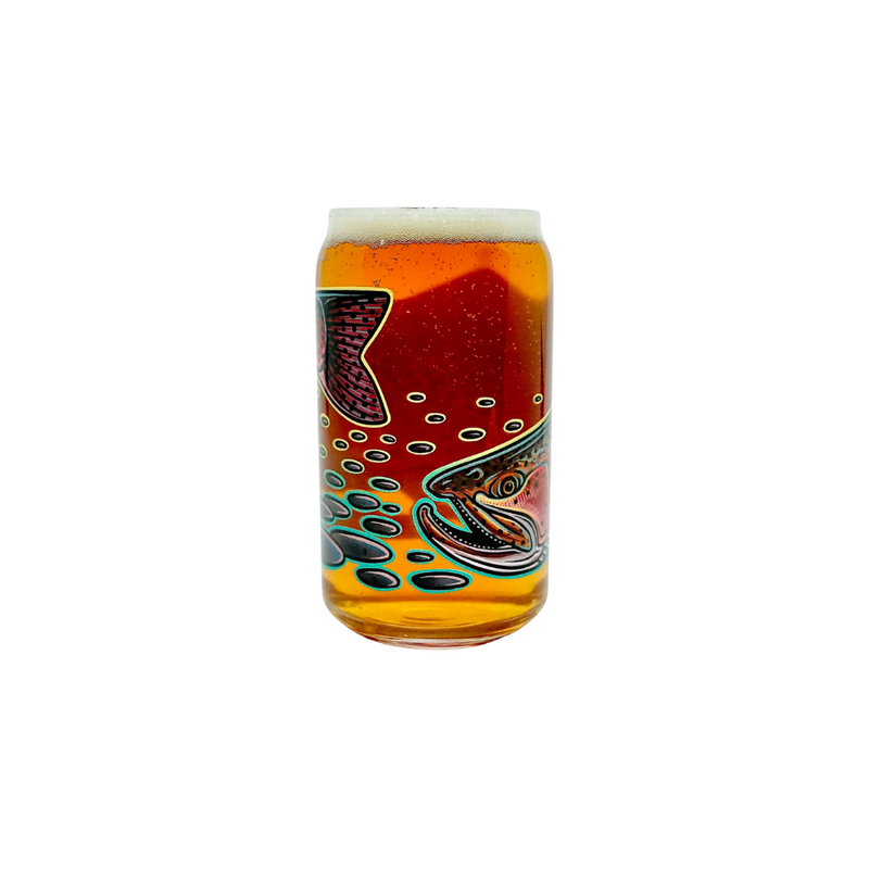 Load image into Gallery viewer, Casey Underwood Rainbow Trout Beer Glass
