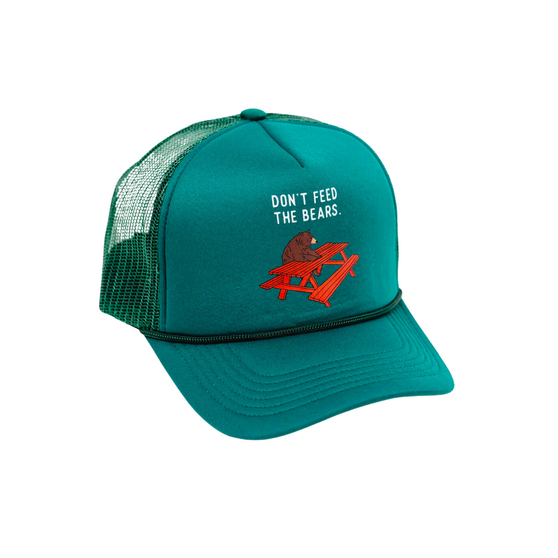 Load image into Gallery viewer, The Montana Scene Don&#39;t Feed the Bears Trucker Hat
