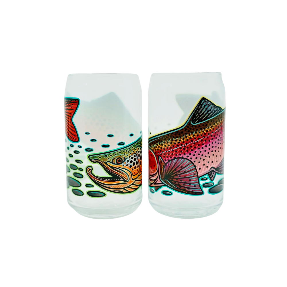 Casey Underwood Rainbow Trout Beer Glass