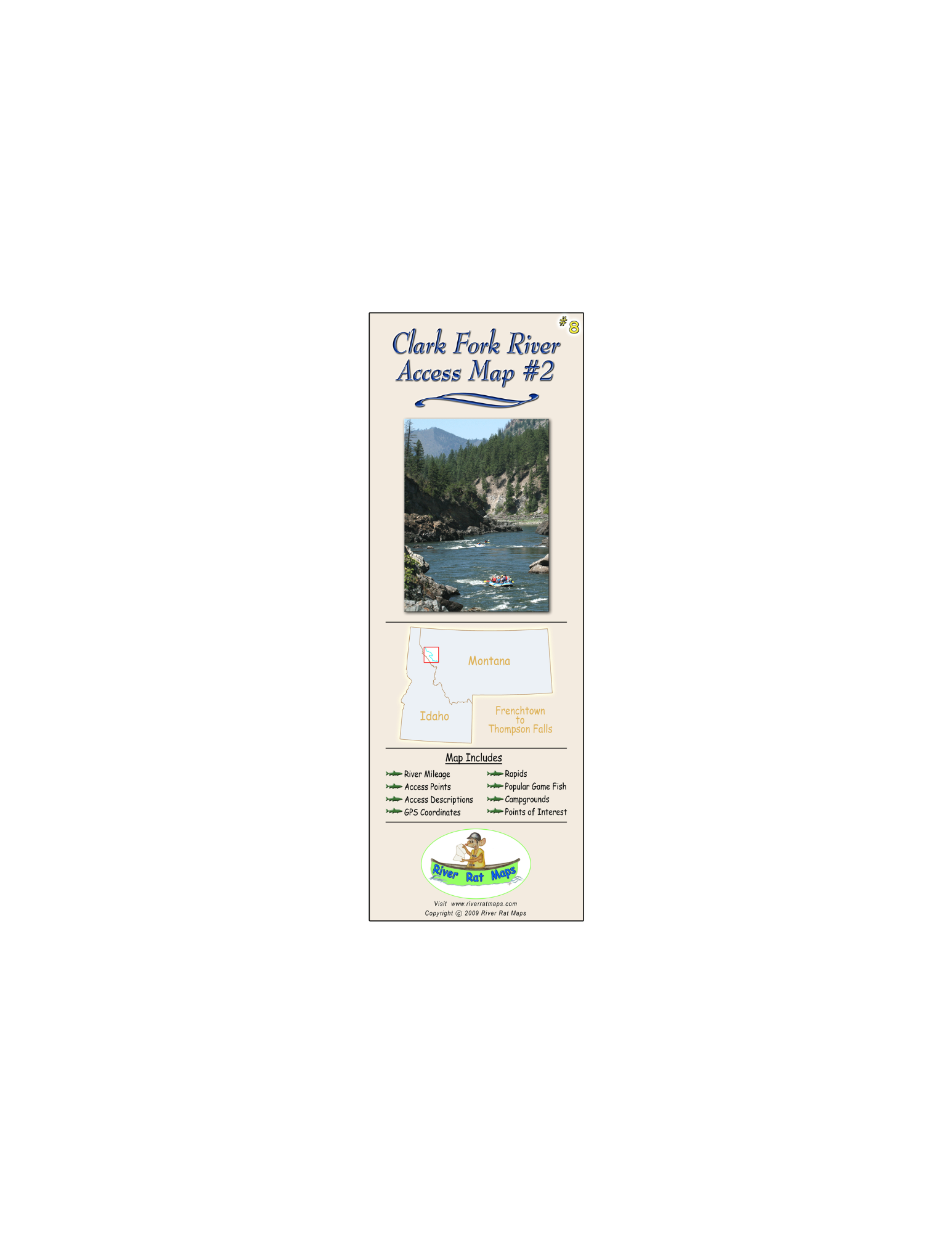 Clark Fork River #2 River Rat Map