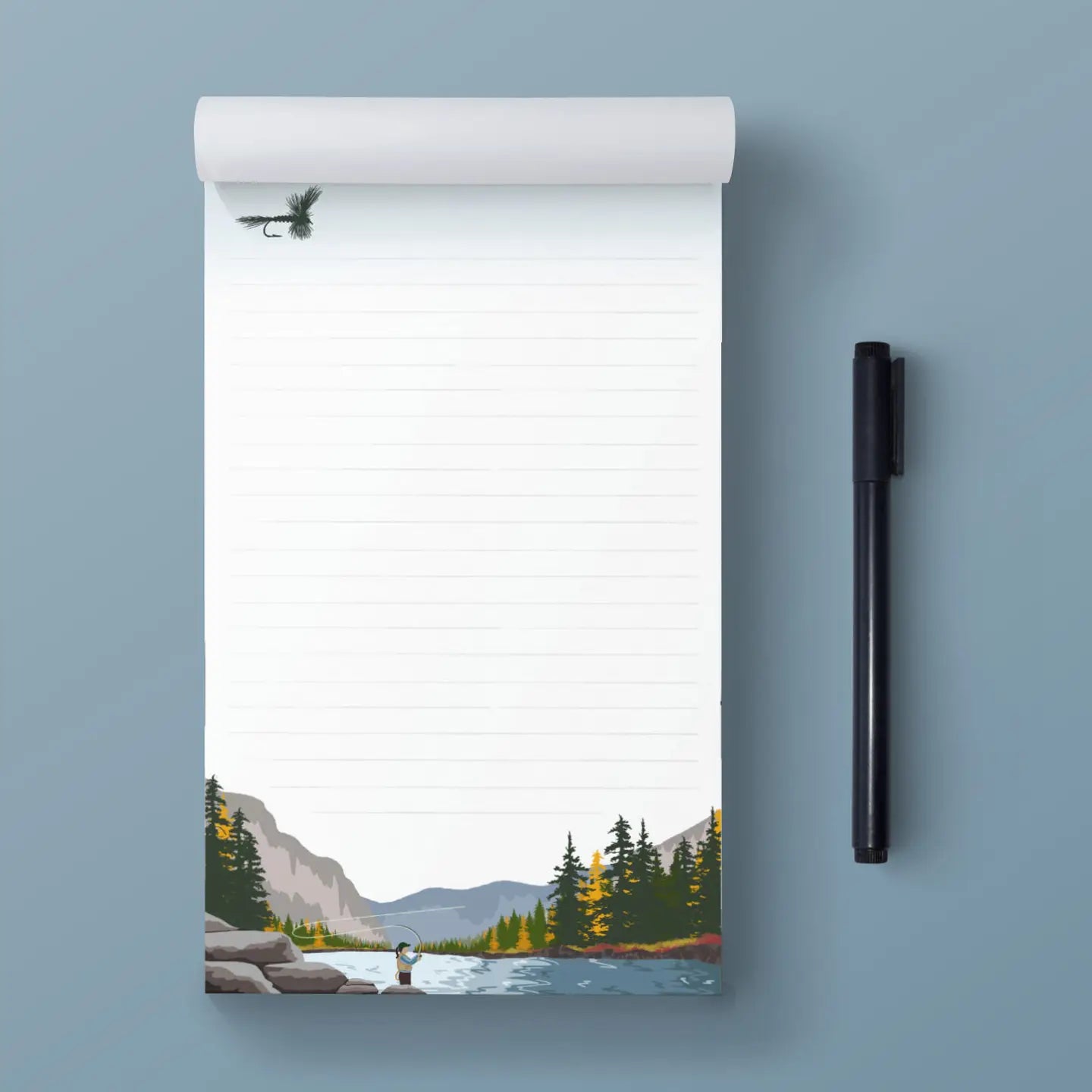 Fly Fishing River Female Notepad Lined