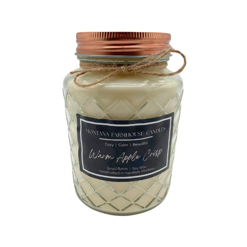 Montana Farmhouse Candles Jelly Jar with Rose Gold Lid