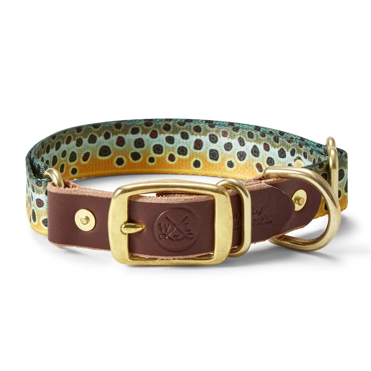 Whiskey Leatherworks Adjustable Print Dog Collar