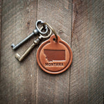 Sugarhouse Premium Leather Keychain Circle