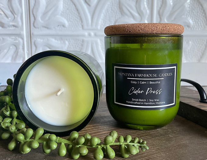 Montana Farmhouse Candles Wine Bottle Tumbler with Cork Lid