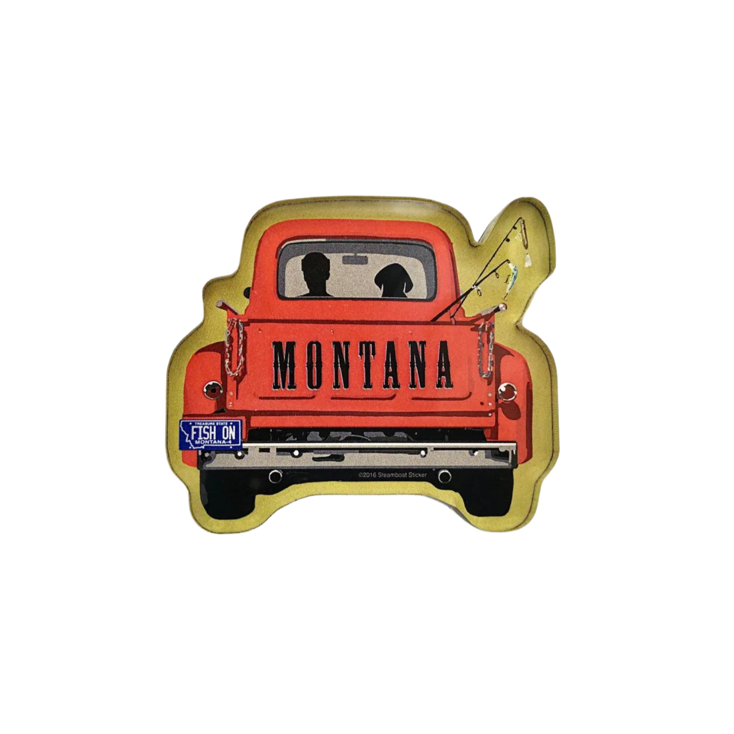 Steamboat Sticker Acrylic Magnets