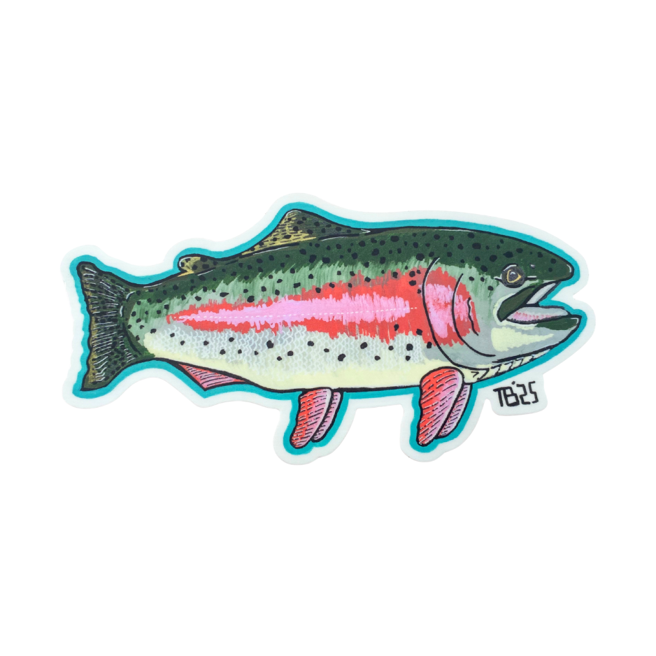 TB Fish Art Spring Creek Rainbow Sticker