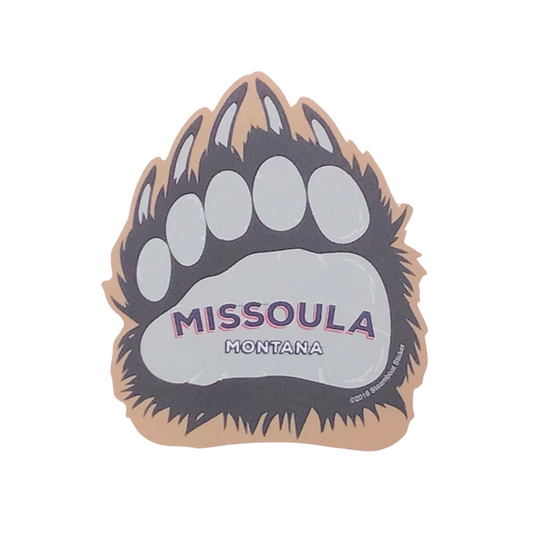 Missoula Brown Bear Claw sticker