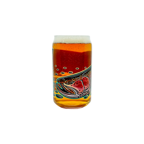 Casey Underwood Rainbow Trout Beer Glass