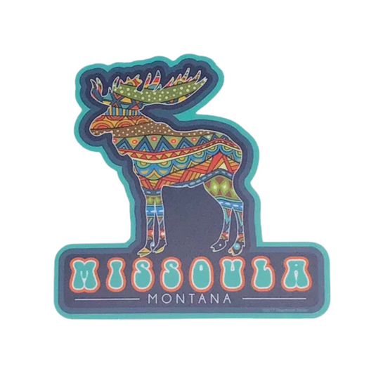 Missoula Hippie Moose Sticker