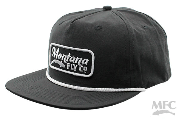 MFC Flatbill Snapback - Retro Fish Logo Black/White