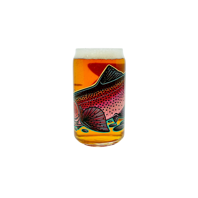Load image into Gallery viewer, Casey Underwood Rainbow Trout Beer Glass
