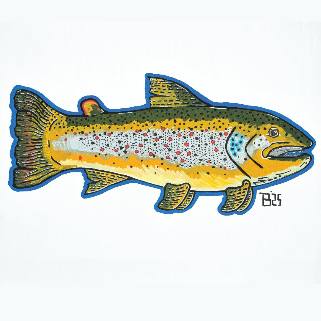 TB Fish Art Bitterroot Brown Print