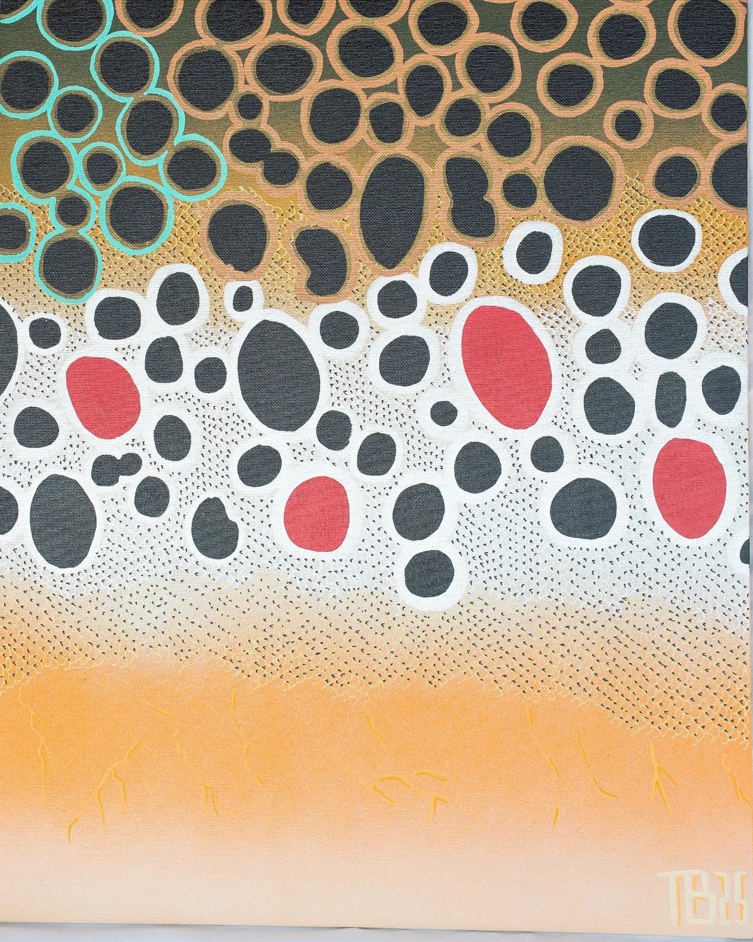 TB Fish Art Brown Trout Flank Study 1 Print- 10"x 8"