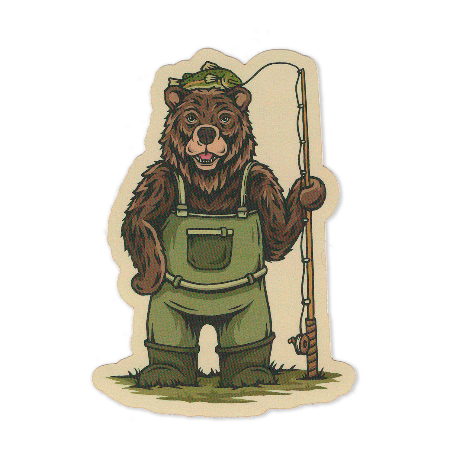 Norris Design CO. Bear Fisherman Sticker