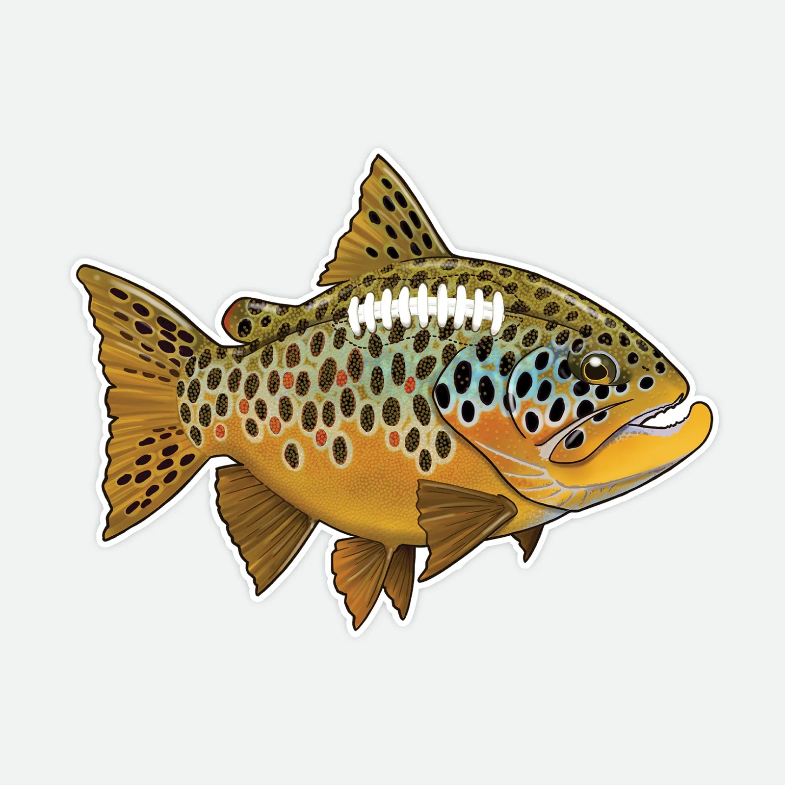 Remedy Brown Trout Football Sticker