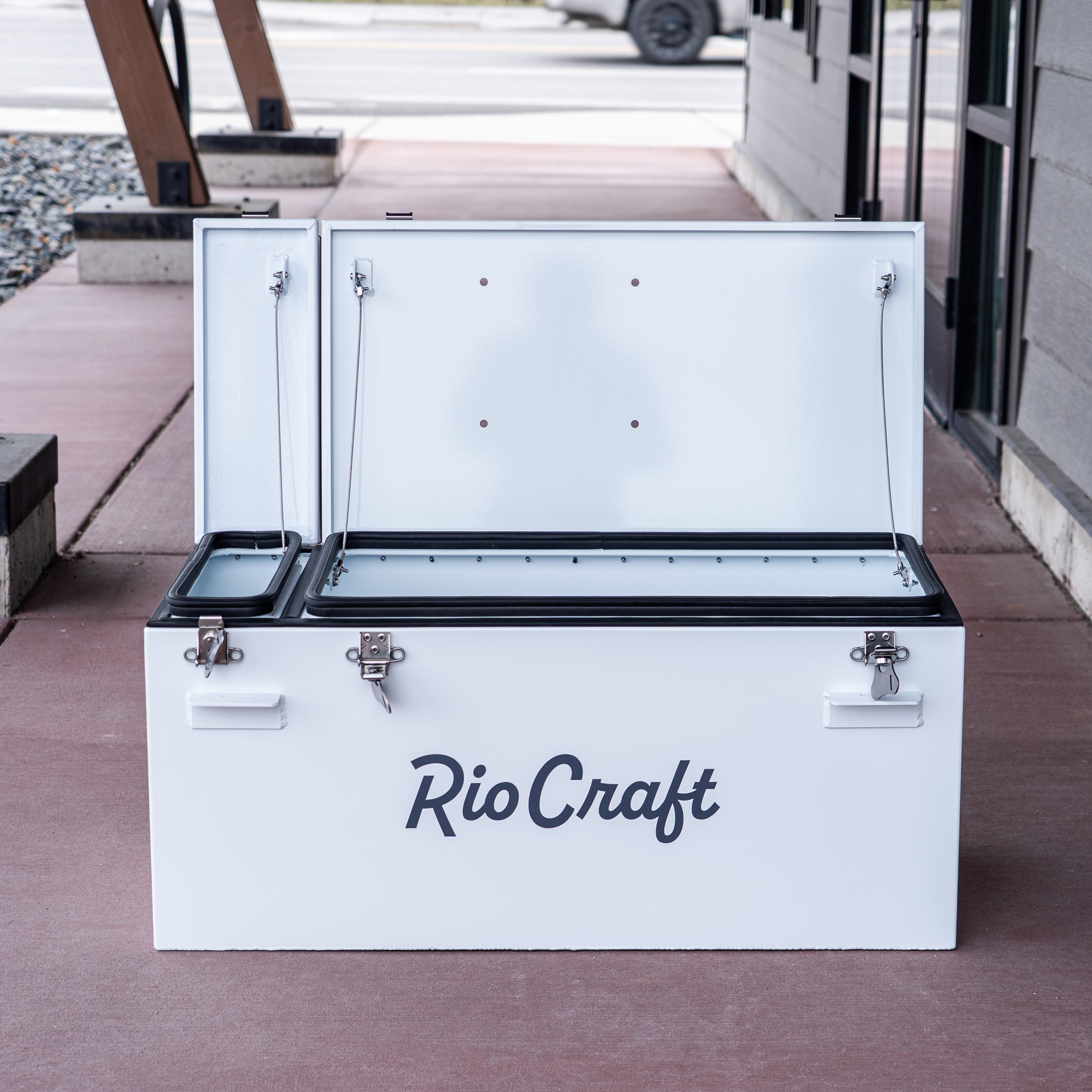 Rio Craft Dual Lid Dry Box with Seat Holes Drilled