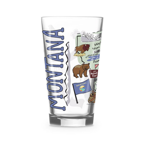 Fishkiss Montana 16oz Glass