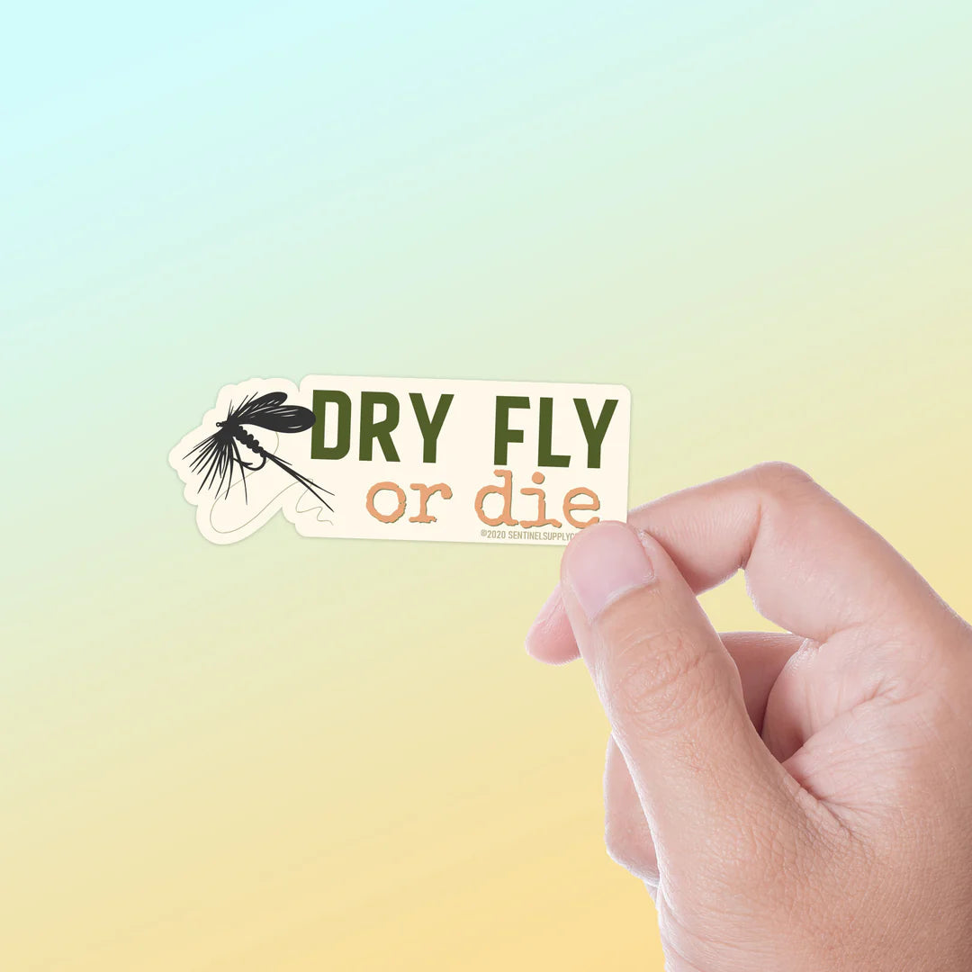 Dry Fly or Die Decal- Fly Fishing Sticker