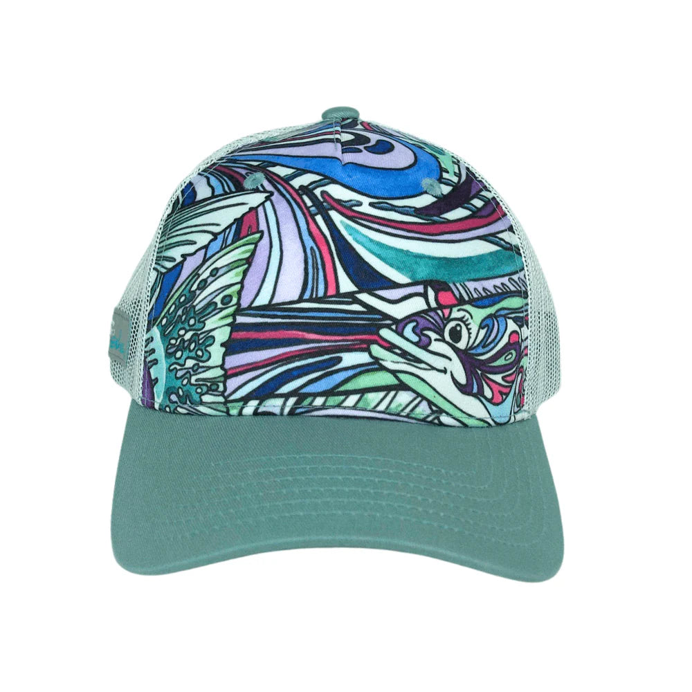 FisheWear Salty Striper Abstract Trucker Hat