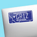 Griz Montana License Plate Sticker