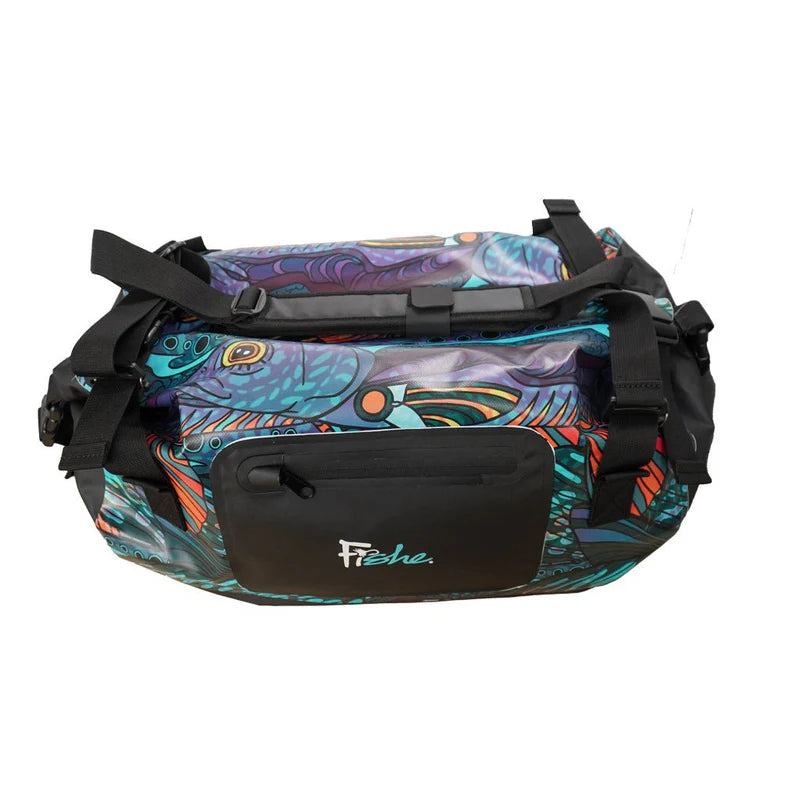 FisheWear Groovy Grayling Roll Top Duffel Dry Bag