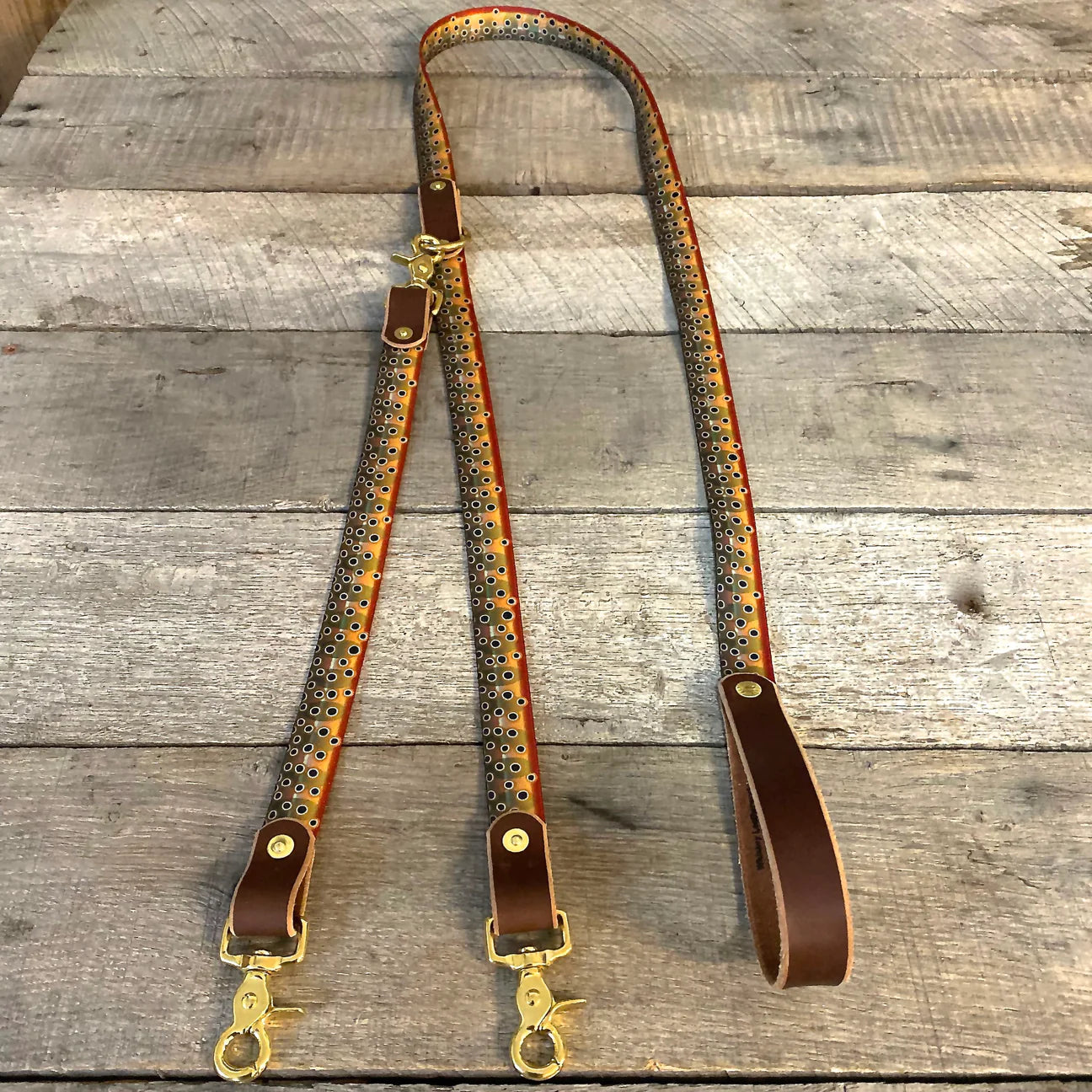 Whiskey Leatherworks Double Dog Leash