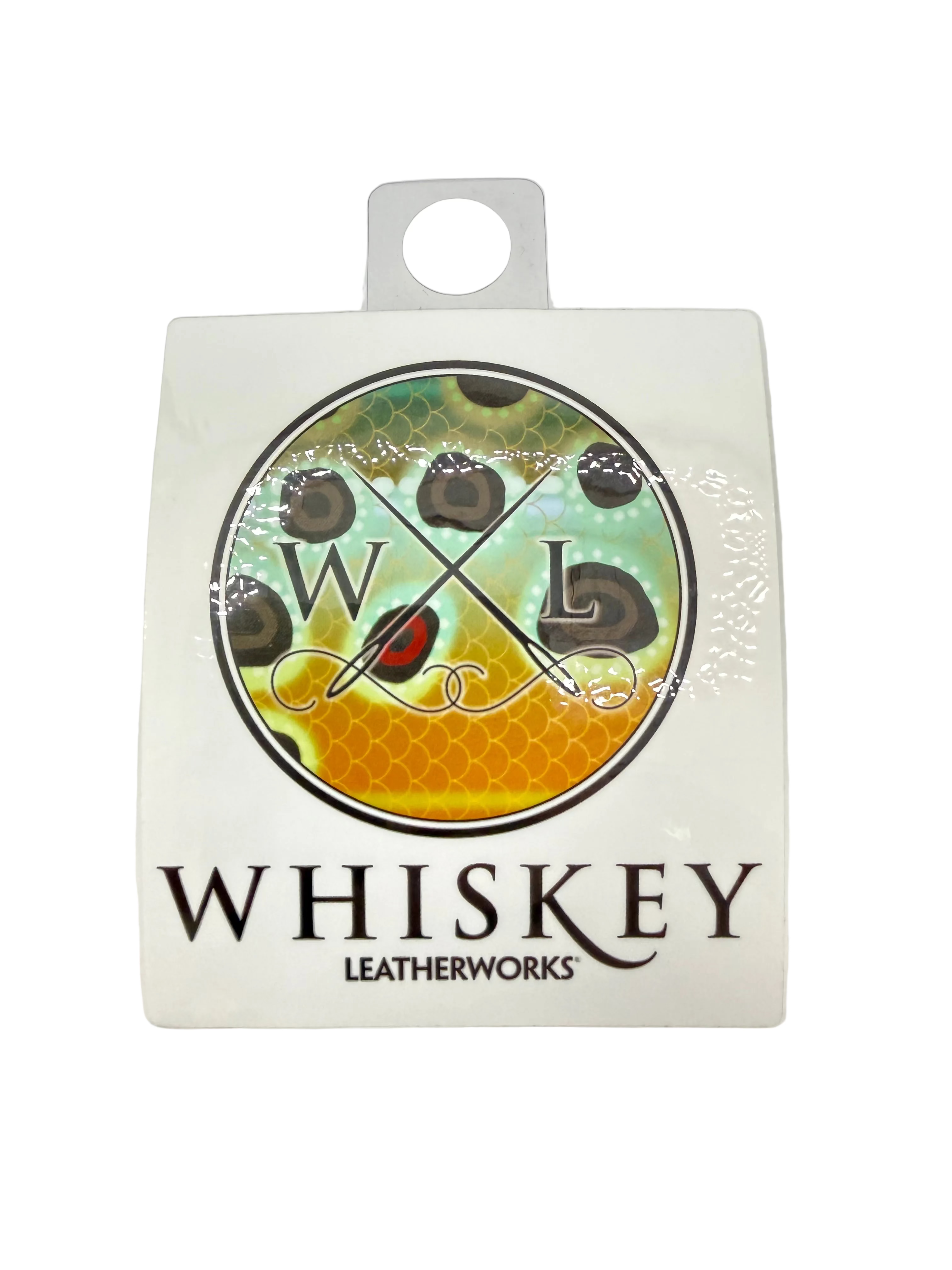 whiskey Leather Works Sticker - Brown Trout