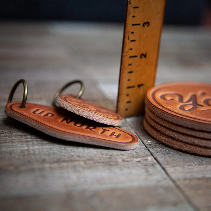 Load image into Gallery viewer, Sugarhouse Premium Leather Keychain Circle
