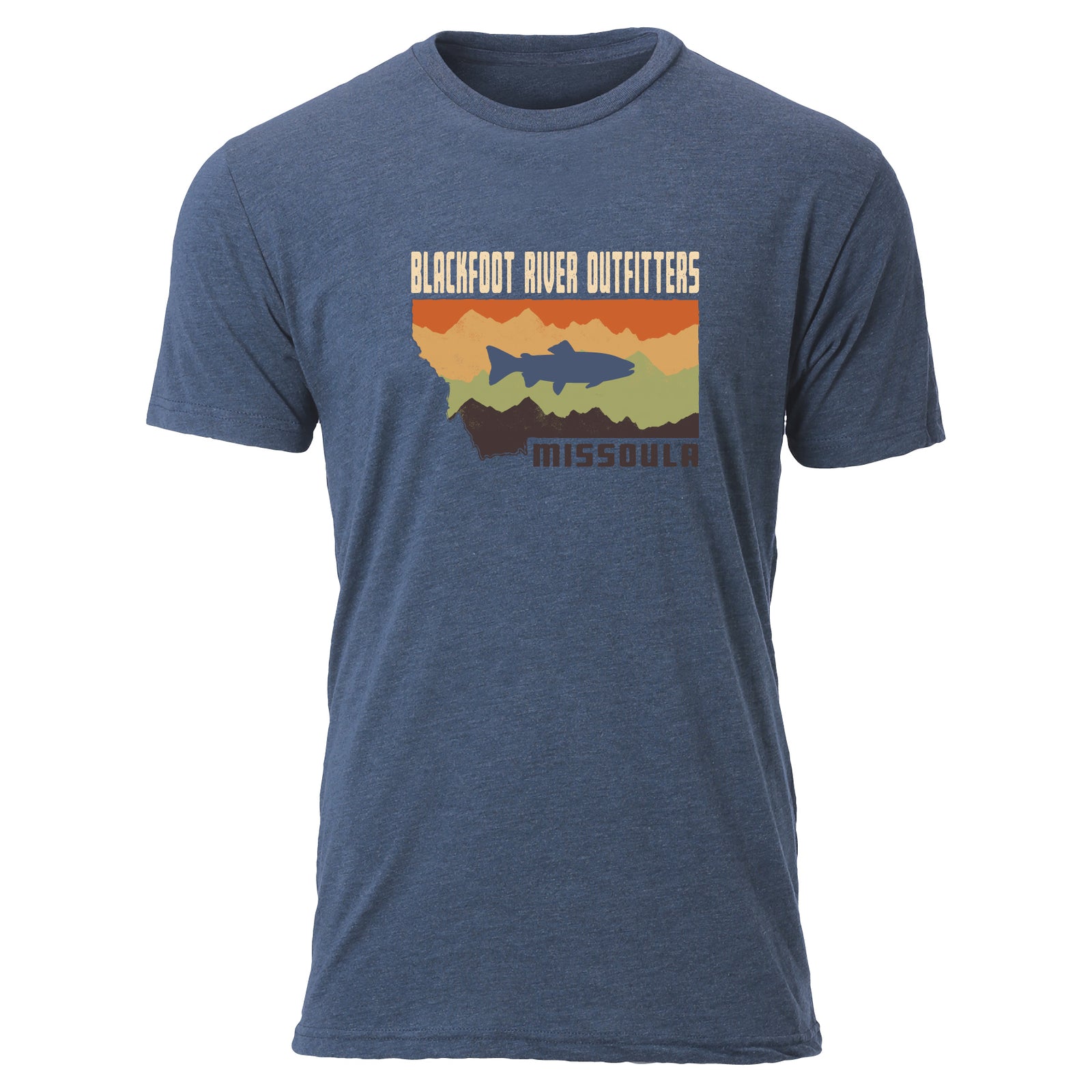 BRO Logo MT Fish Indigo S/S- SALE