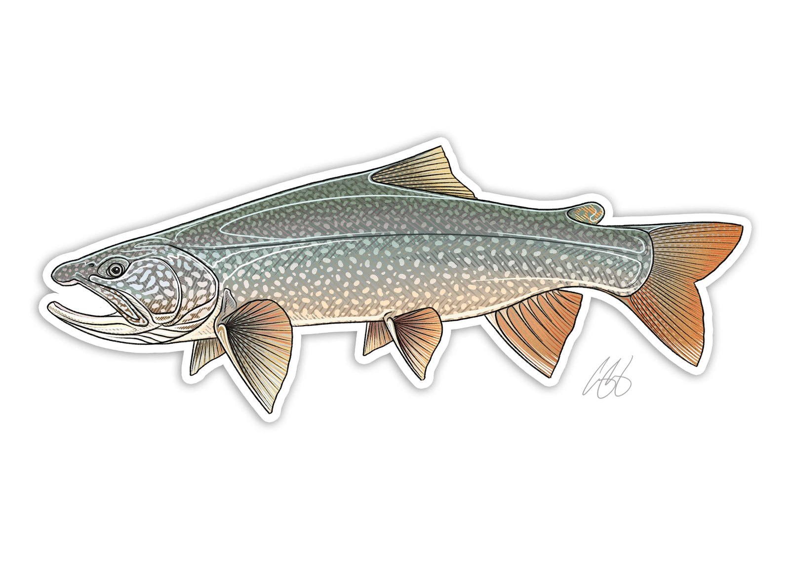 Casey Underwood Lake Trout Decal
