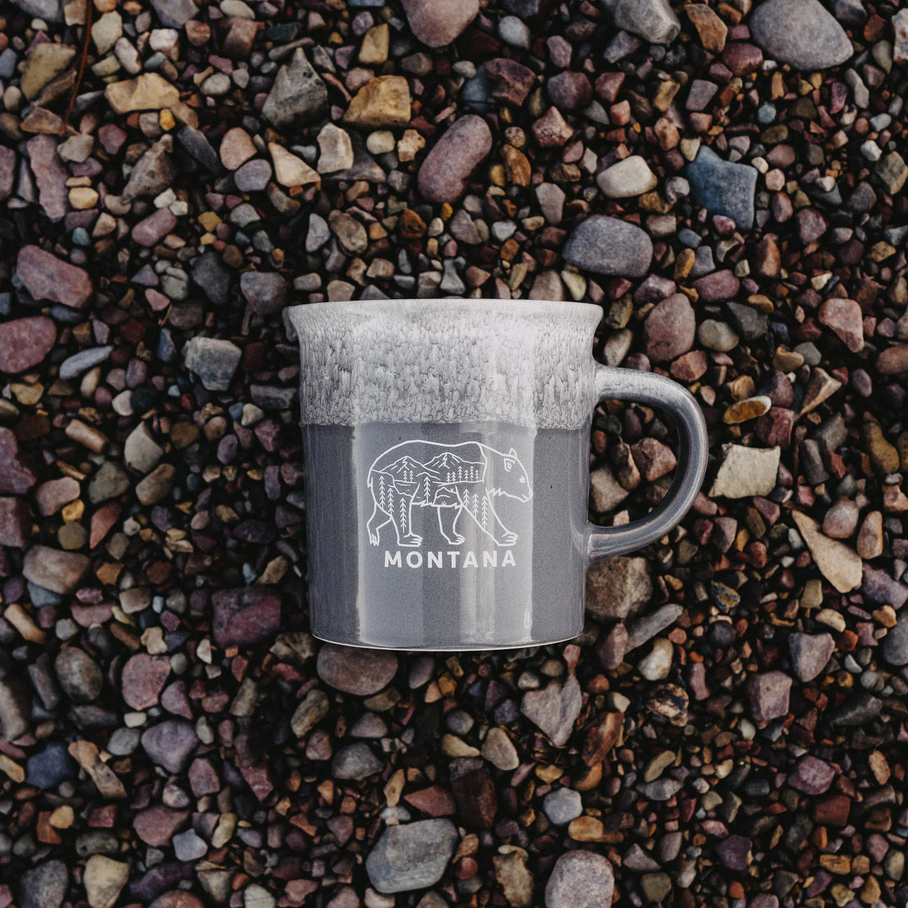 Montana Bear Mug- Grey