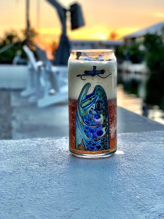 DeYoung Beer Can Pilsner Glass - Trout