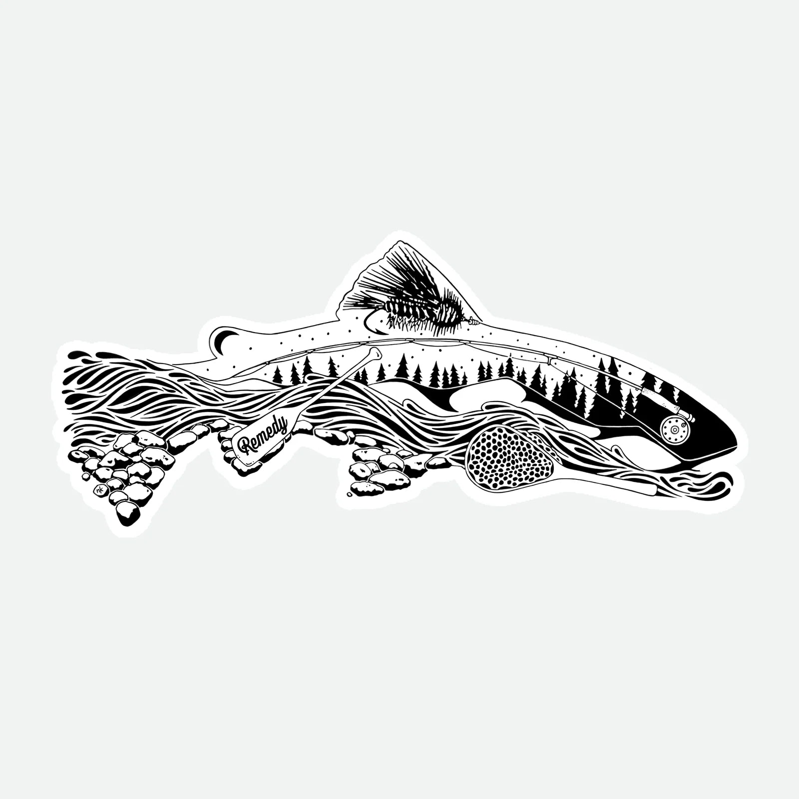 Remedy Elements of Fly Fishing Decal