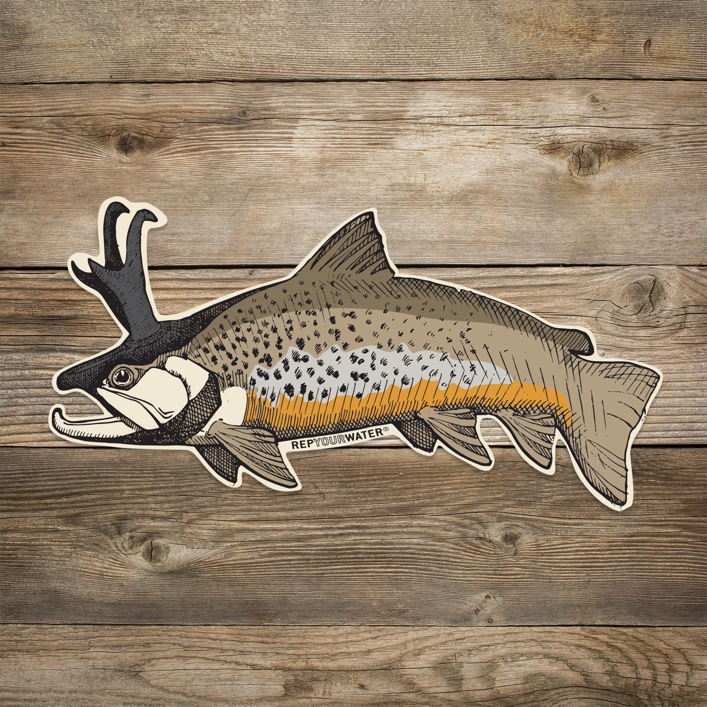 RepYourWater Troutalope Sticker