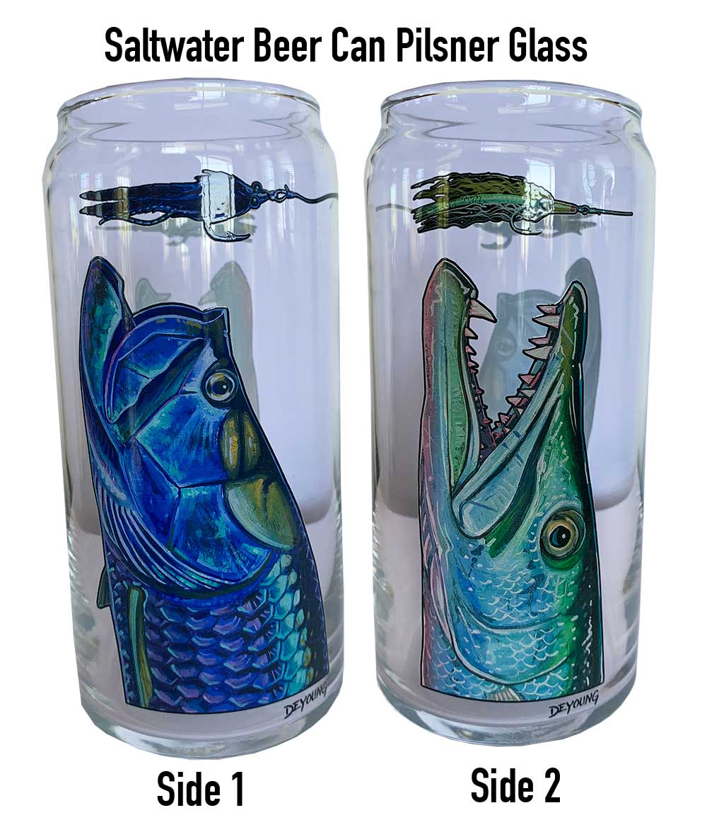 DeYoung Beer Can Pilsner Glass - Saltwater