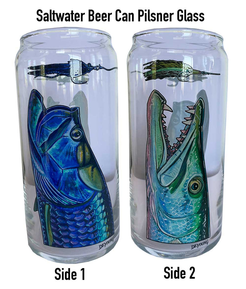 Load image into Gallery viewer, DeYoung Beer Can Pilsner Glass - Saltwater
