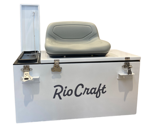 Rio Craft Dual Lid Dry Box With Low Back Rower Seat – Blackfoot