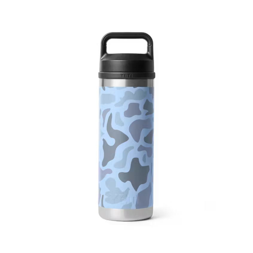Yeti Rambler 18oz Water Bottle with Chug Cap- Blue Camo