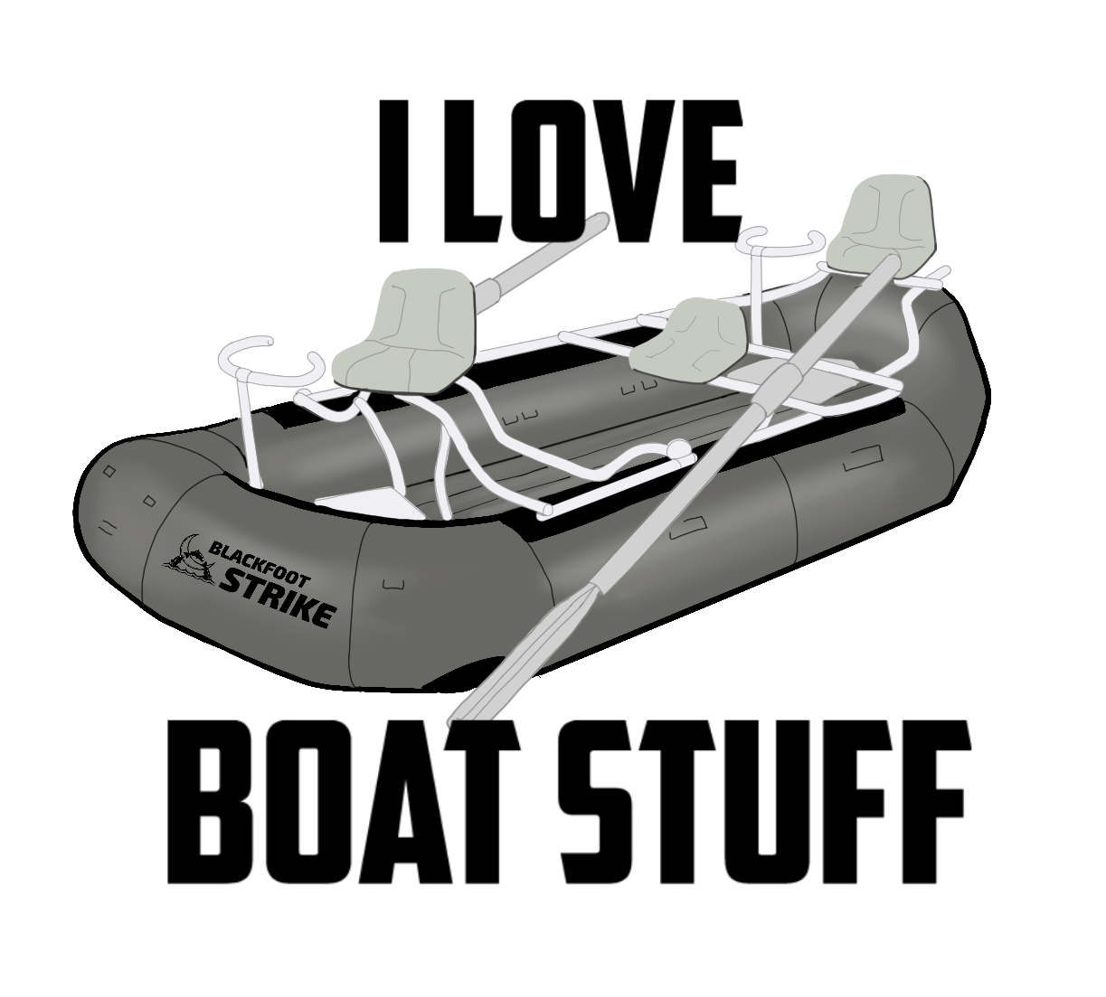 I Love Boat Stuff (Blackfoot Strike) Sticker