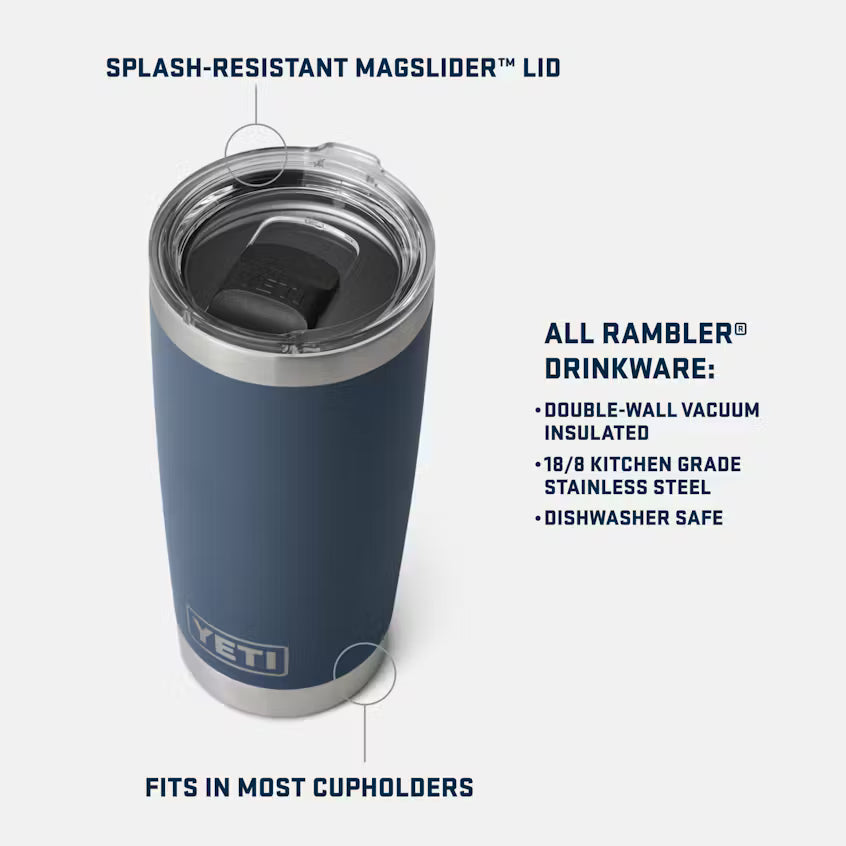 Yeti Rambler 20oz Tumbler- Blue Camo