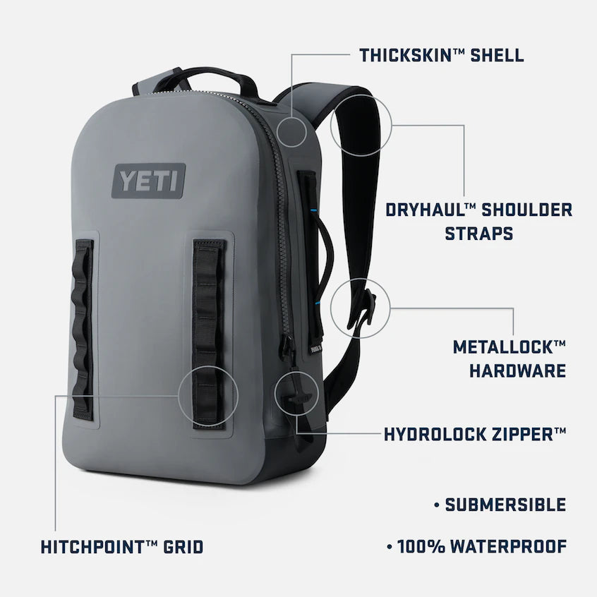 YETI Panga Submersible Backpack 28- Storm Gray – Blackfoot River Outfitters